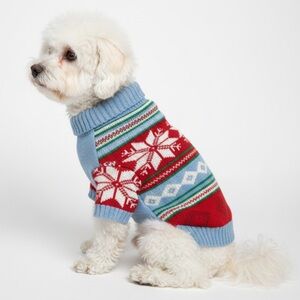 Merry Makings Fair Isle Dog holiday festive sweater size M